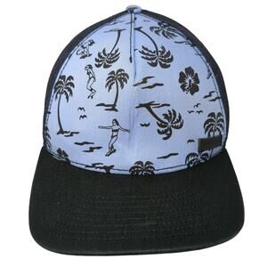 Pistil Snapback Hat Multicolor One Size Adjustable Hawaiian Print 6 Panel